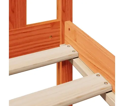 Lova Su Knygų Spinta Be Čiužinio, Ruda, 200X200cm Pušis