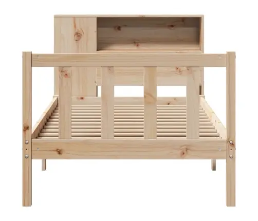 Riiuliga Voodi Ilma Madratsita, 90 X 190 cm Männipuit