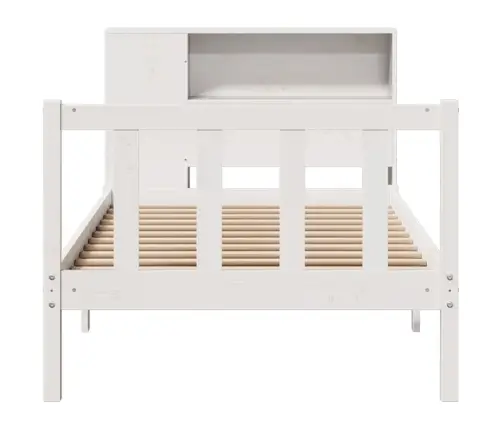 Gulta Ar Grāmatu Plauktu, Bez Matrača, 90X200 Cm, Priedes Koks Vidaxl