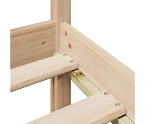 Gulta Ar Grāmatu Plauktu, Bez Matrača, 100X200 Cm, Priedes Koks Vidaxl