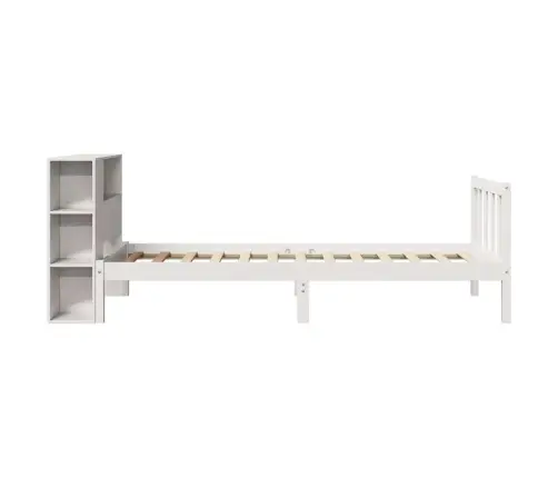 Gulta Ar Grāmatu Plauktu, Bez Matrača, 100X200 Cm, Priedes Koks Vidaxl