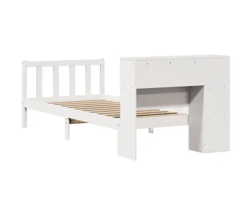 Gulta Ar Grāmatu Plauktu, Bez Matrača, 100X200 Cm, Priedes Koks Vidaxl