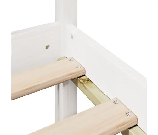 Gulta Ar Grāmatu Plauktu, Bez Matrača, 100X200 Cm, Priedes Koks Vidaxl