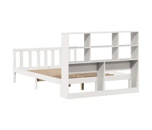 Lova Su Knygų Spinta Be Čiužinio, Balta, 120X200cm Pušis