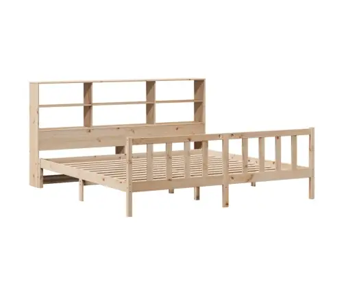 Lova Su Knygų Spinta Be Čiužinio, 180X200cm Pušies Masyvas