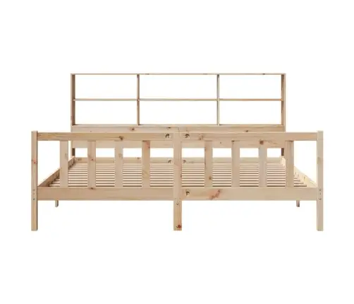 Lova Su Knygų Spinta Be Čiužinio, 180X200cm Pušies Masyvas