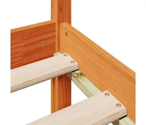 Gulta Ar Grāmatu Plauktu, Bez Matrača, 120X190 Cm, Priedes Koks Vidaxl