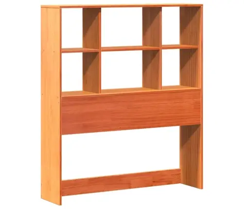 Riiuliga Voodi Ilma Madratsita, Vahapruun, 90X200 cm Männipuit