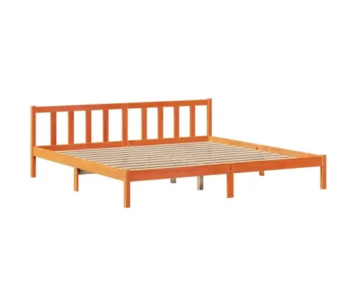 Gulta Ar Grāmatu Plauktu, Bez Matrača, 200X200 Cm, Priedes Koks Vidaxl