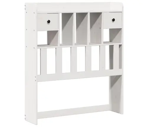 Riiuliga Voodiraam Ilma Madratsita, Valge, 75X190 cm Männipuit