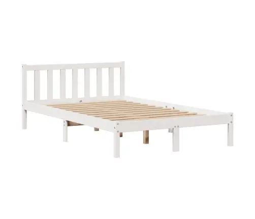 Lova Su Knygų Spinta Be Čiužinio, Balta, 135X190cm Pušis