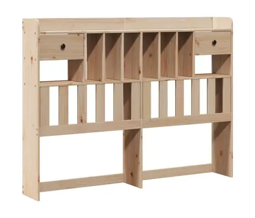 Lova Su Knygų Spinta Be Čiužinio, 140X200cm Pušies Masyvas