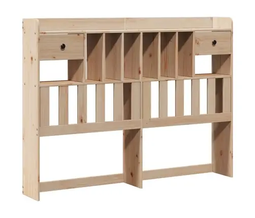 Lova Su Knygų Spinta Be Čiužinio, 160X200cm Pušies Masyvas