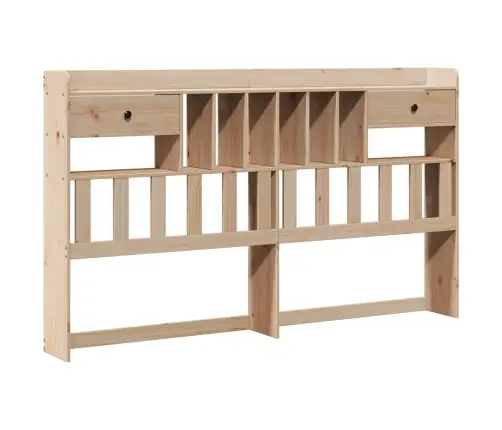 Lova Su Knygų Spinta Be Čiužinio, 180X200cm Pušies Masyvas