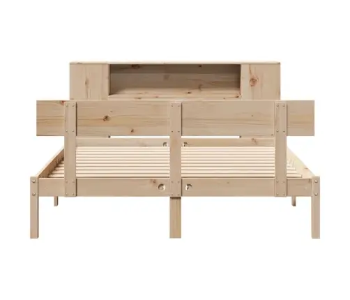 Lova Su Knygų Spinta Be Čiužinio, 120X190cm Pušies Masyvas