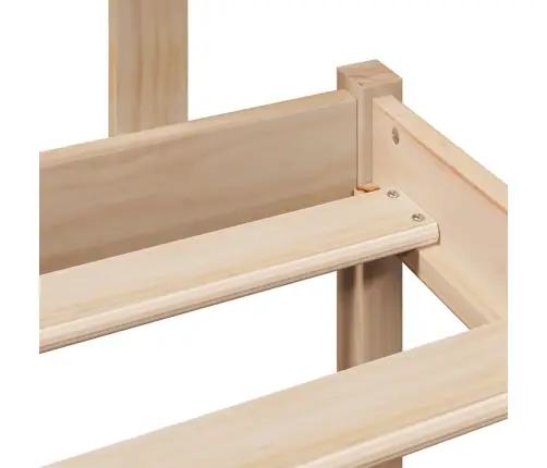 Lova Su Knygų Spinta Be Čiužinio, 120X190cm Pušies Masyvas