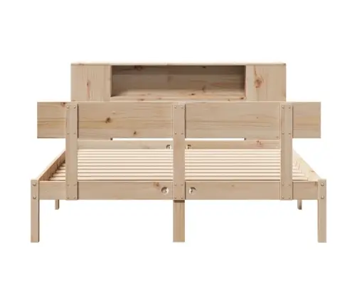 Lova Su Knygų Spinta Be Čiužinio, 160X200cm Pušies Masyvas