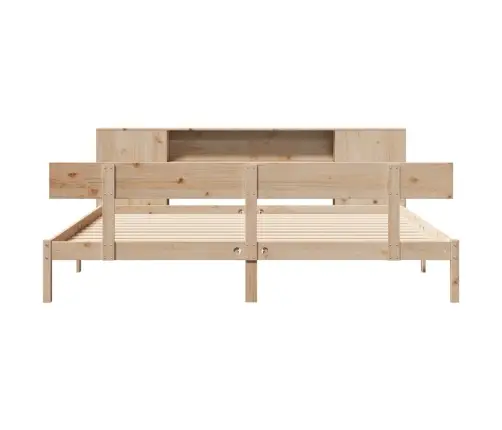 Lova Su Knygų Spinta Be Čiužinio, 180X200cm Pušies Masyvas