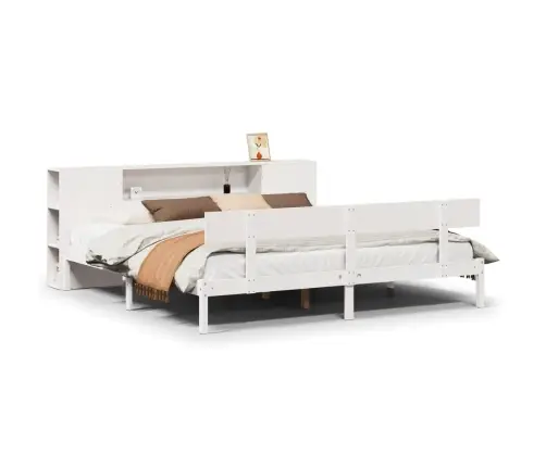 Gulta Ar Grāmatu Plauktu, Bez Matrača, 180X200 Cm, Priedes Koks Vidaxl Gulta Ar Grāmatu Plauktu, Bez Matrača, 180X200 Cm, Priedes Koks Vidaxl