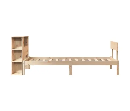 Lova Su Knygų Spinta Be Čiužinio, 90X200cm Pušies Masyvas