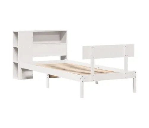 Lova Su Knygų Spinta Be Čiužinio, Balta, 90X200cm Pušis