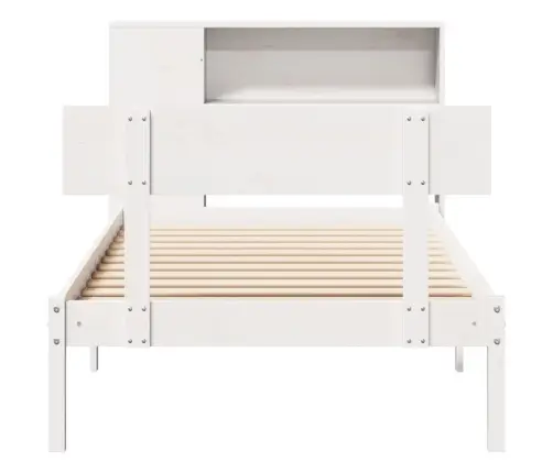 Lova Su Knygų Spinta Be Čiužinio, Balta, 90X200cm Pušis