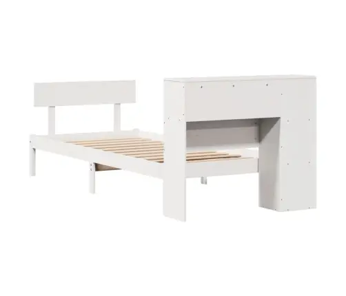 Lova Su Knygų Spinta Be Čiužinio, Balta, 90X200cm Pušis