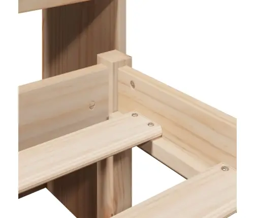 Riiuliga Voodiraam Ilma Madratsita, 90X200 cm Männipuit