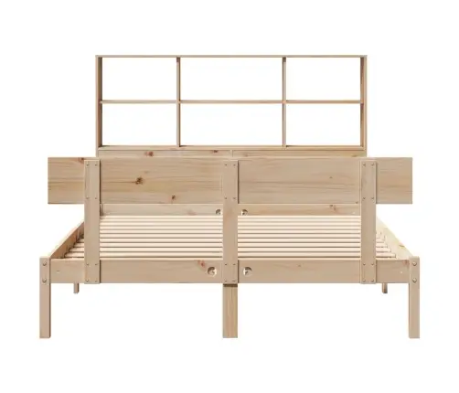 Gulta Ar Grāmatu Plauktu, Bez Matrača, 120X200 Cm, Priedes Koks Vidaxl