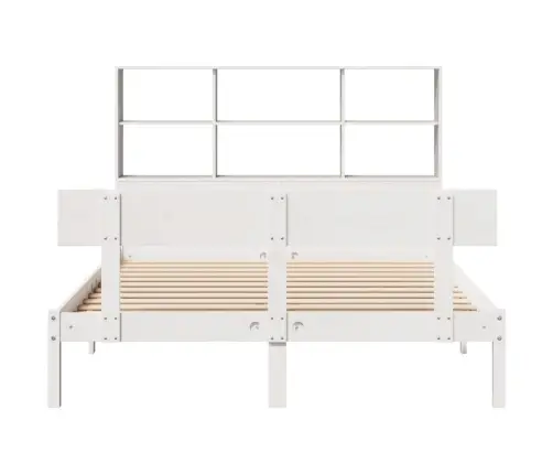 Gulta Ar Grāmatu Plauktu, Bez Matrača, 120X200 Cm, Priedes Koks Vidaxl