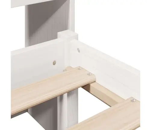 Gulta Ar Grāmatu Plauktu, Bez Matrača, 140X200 Cm, Priedes Koks Vidaxl