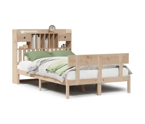 Riiuliga Voodiraam Ilma Madratsita, 135X190 cm Männipuit