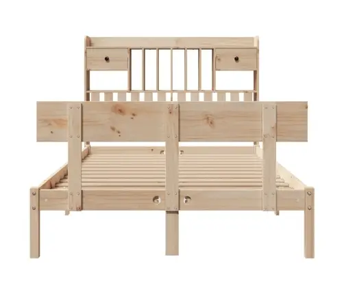 Riiuliga Voodiraam Ilma Madratsita, 135X190 cm Männipuit