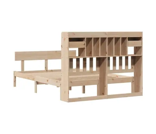 Riiuliga Voodiraam Ilma Madratsita, 140X200 cm Männipuit