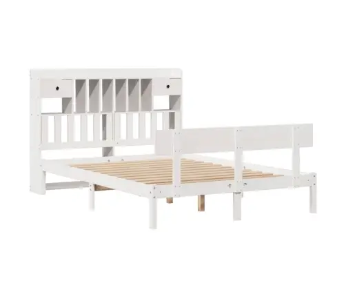 Riiuliga Voodiraam Ilma Madratsita, Valge, 160X200cm Männipuit