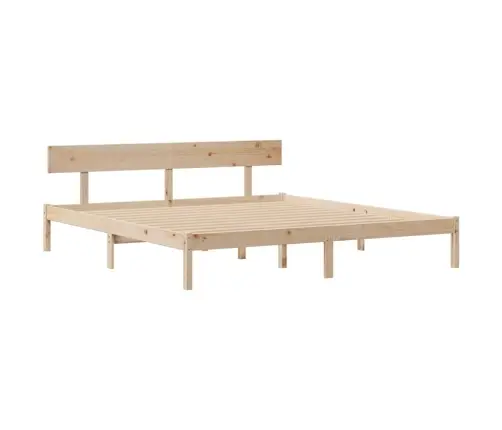 Gulta Ar Grāmatu Plauktu, Bez Matrača, 180X200 Cm, Priedes Koks Vidaxl