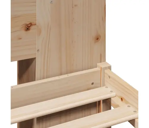 Lova Su Knygų Spinta Be Čiužinio, 150X200cm Pušies Masyvas