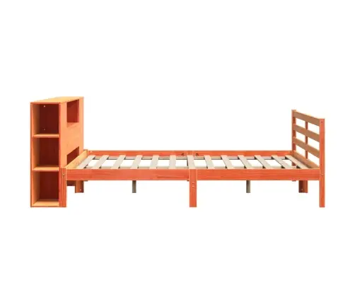 Gulta Ar Grāmatu Plauktu, Bez Matrača, 180X200 Cm, Priedes Koks Vidaxl