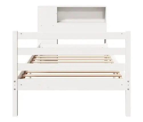 Gulta Ar Grāmatu Plauktu, Bez Matrača, 75X190 Cm, Priedes Koks Vidaxl