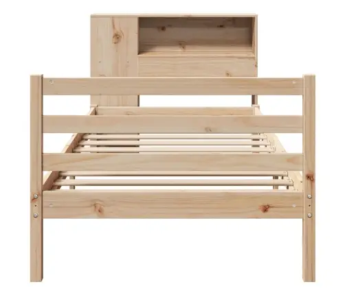 Gulta Ar Grāmatu Plauktu, Bez Matrača, 100X200 Cm, Priedes Koks Vidaxl