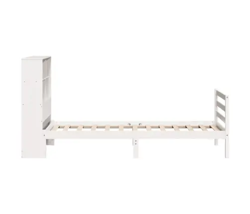 Gulta Ar Grāmatu Plauktu, Bez Matrača, 90X190 Cm, Priedes Koks Vidaxl