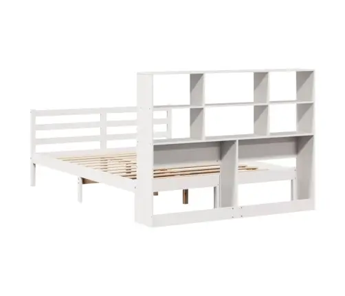 Gulta Ar Grāmatu Plauktu, Bez Matrača, 120X190 Cm, Priedes Koks Vidaxl