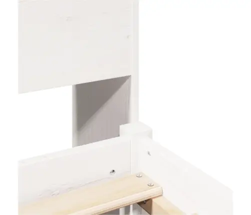 Gulta Ar Grāmatu Plauktu, Bez Matrača, 120X190 Cm, Priedes Koks Vidaxl