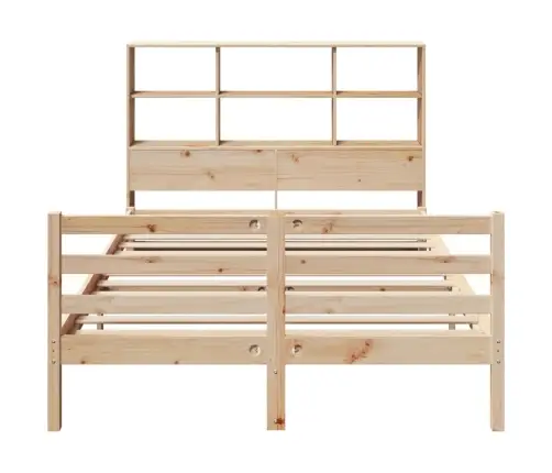 Lova Su Knygų Spinta Be Čiužinio, 160X200cm Pušies Masyvas