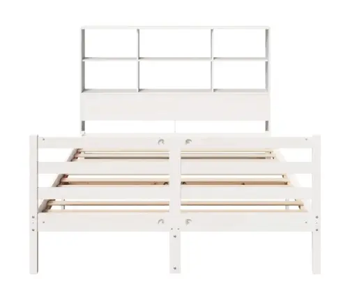 Gulta Ar Grāmatu Plauktu, Bez Matrača, 160X200 Cm, Priedes Koks Vidaxl