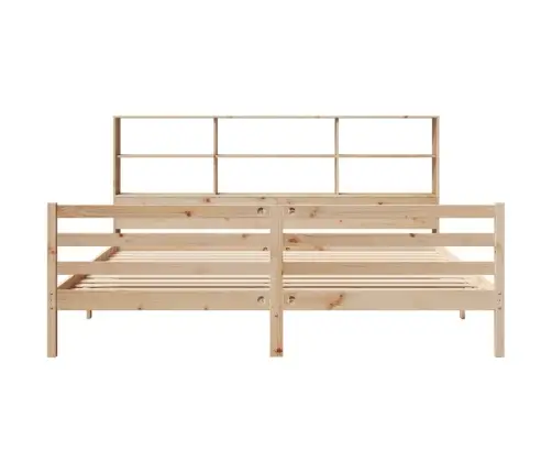 Lova Su Knygų Spinta Be Čiužinio, 180X200cm Pušies Masyvas