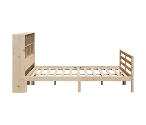 Lova Su Knygų Spinta Be Čiužinio, 180X200cm Pušies Masyvas