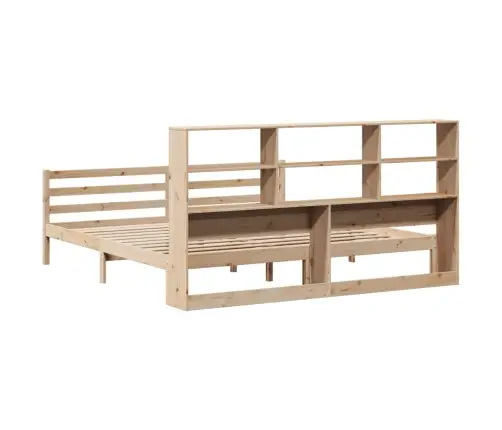 Lova Su Knygų Spinta Be Čiužinio, 180X200cm Pušies Masyvas