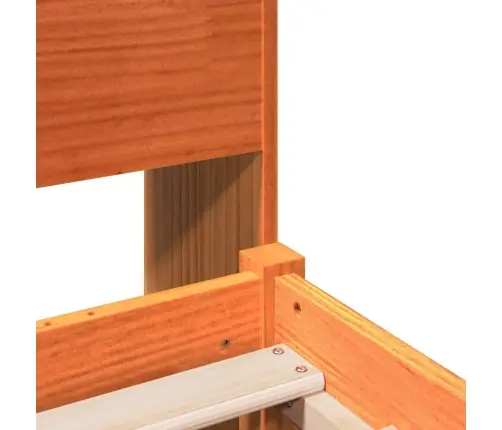 Gulta Ar Grāmatu Plauktu, Bez Matrača, 140X190 Cm, Priedes Koks Vidaxl