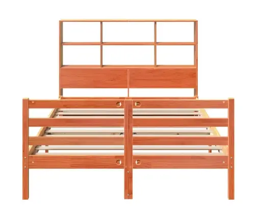 Lova Su Knygų Spinta Be Čiužinio, Rudas, 150X200cm Pušis